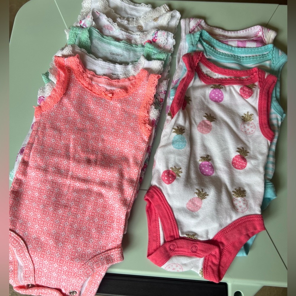 8 pack tank top girls onesies